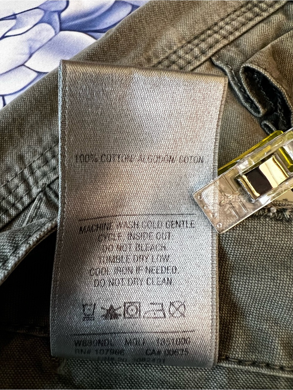 HUDSON Olive Green Canvas Skirt with Branded Metal Button - Picture 10 of 14